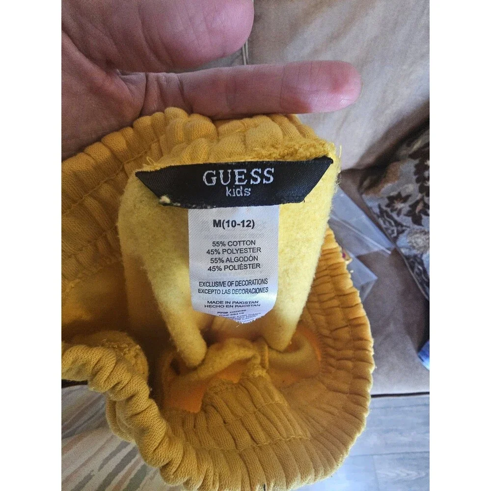 Guess Kids/Hoodie & Jogger Yellow Pant Set Size 10-12